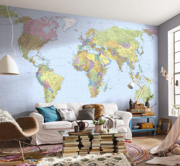 WORLD MAP MURAL